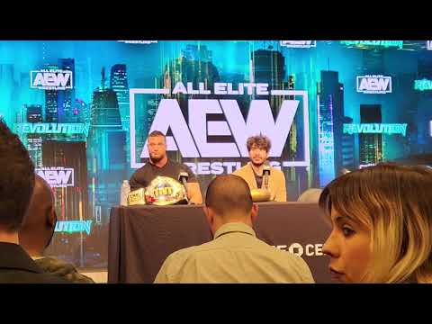 Wardlow confronted by Powerhouse Hobbs & More – AEW Revolution 2023 Media Scrum